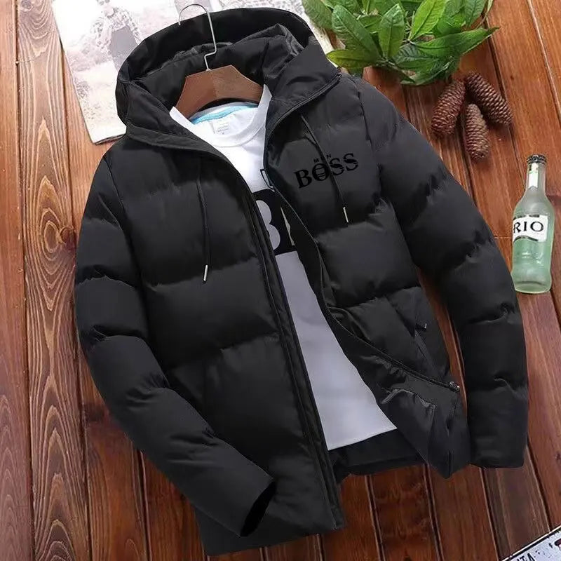 2024 New Versatile Men's Winter Coat Cotton Parker Windproof Thick Insulation Down jacket