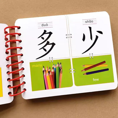 New English & Chinese Kids Book Characters Cards Learn Chinese with Pinyin Books for Children Color Art Education Books