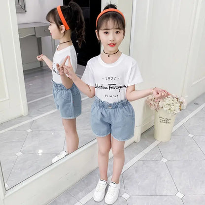 Children Summer Shorts Girls Denim Shorts Fashion Girl Short Blue Jeans Children Pants Girls Shorts Teenage Clothes 8 10 12 14 Y