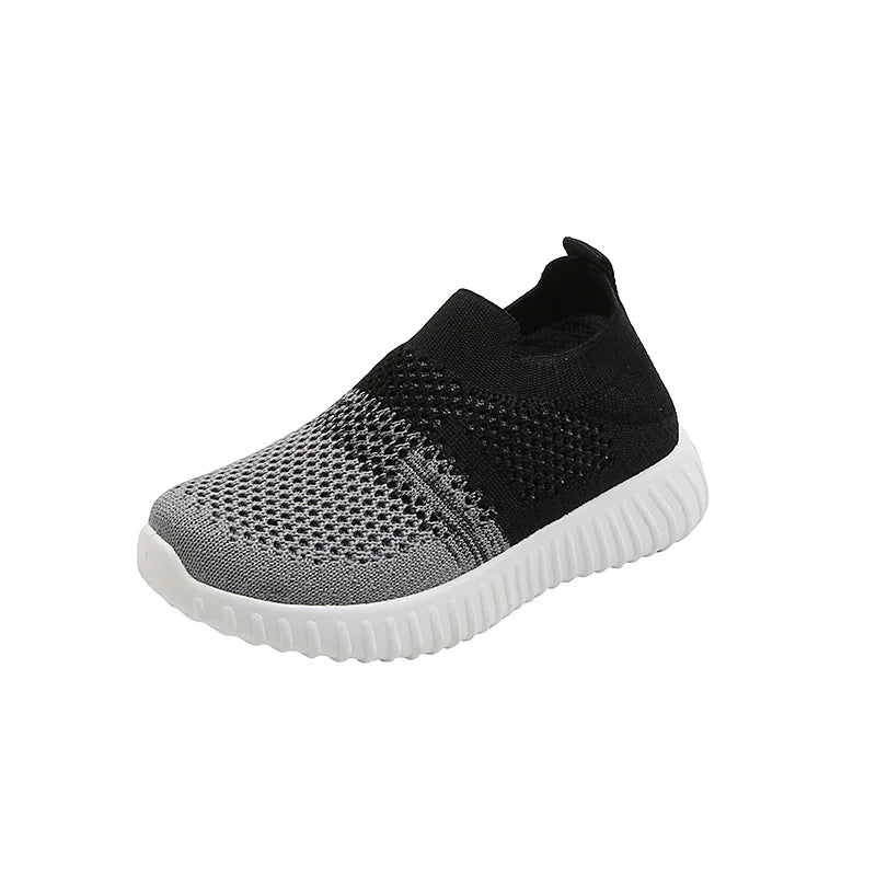 Spring and Autumn Color blocked Children's Shoes Breathable Student Shoes Trendy Casual Shoes for Boys and Girls Flyknit Shoes