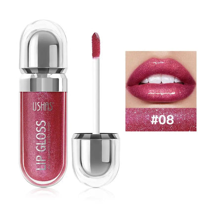 12 Colors Glitter Lip Gloss Long Lasting Diamond Pearlescent Metallic Liquid Lipstick