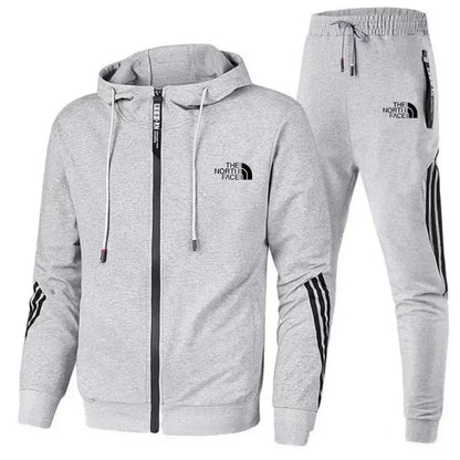 2024Men's Suit Two-Piece Tracksuit Casual Sports Jacket+Trousers Harajuku Sports Suit Spring And Autumn Hoodie Sportswear