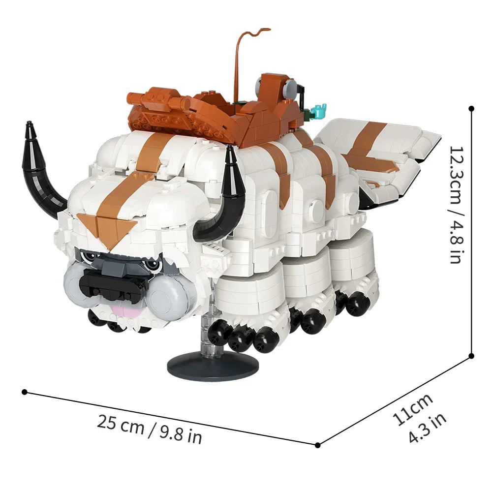 MOC Flying Bull Model Building Blocks Set Animation Movie Flying Bison Mount Bricks Building Blocks Toys Ornaments Kids Gift