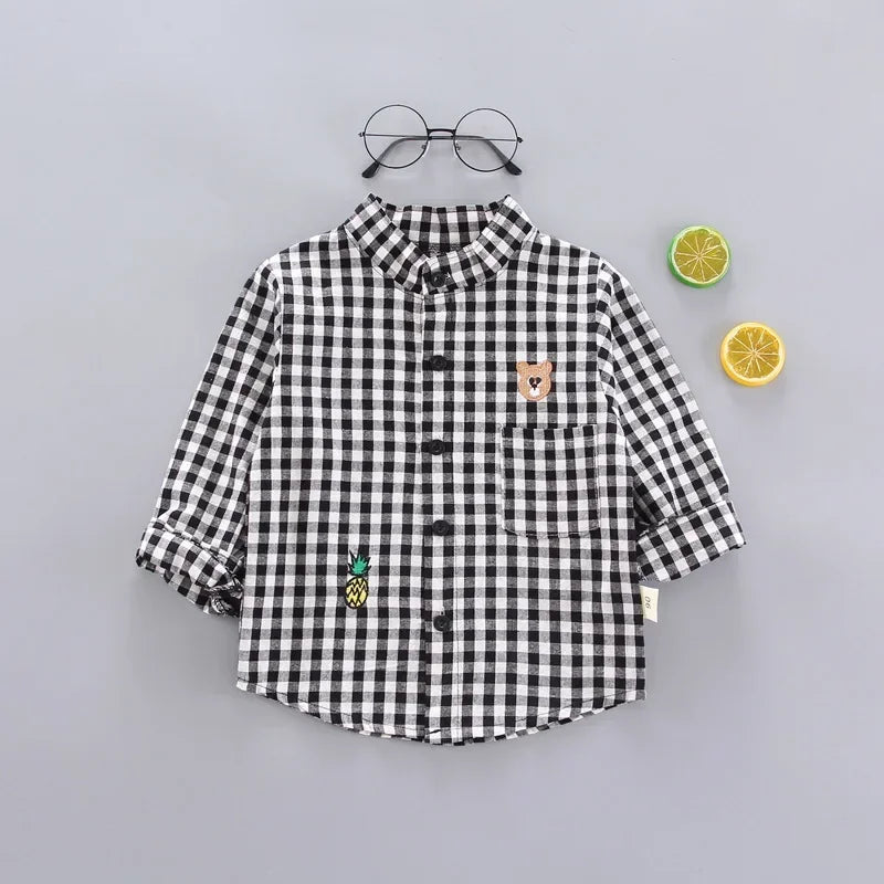 DIIMUU Spring Autumn Kids Baby Boys Cotton Clothes Shirt Toddler Girls Tee Clothing Children Wears Infant Blouse