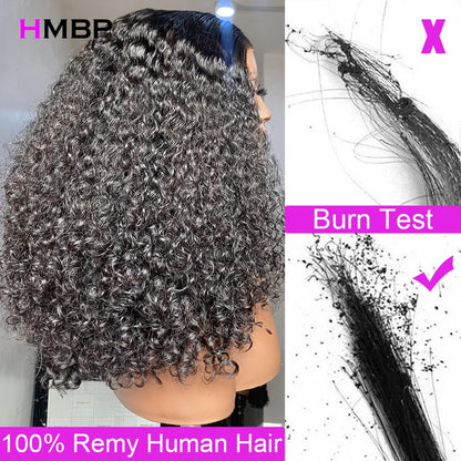 Glueless Wig Human Hair Ready To Wear Kinky Curly 13x6 HD Lace Frontal Wig Pre Plucked With Baby Hair Brazilian Glueless Wigs