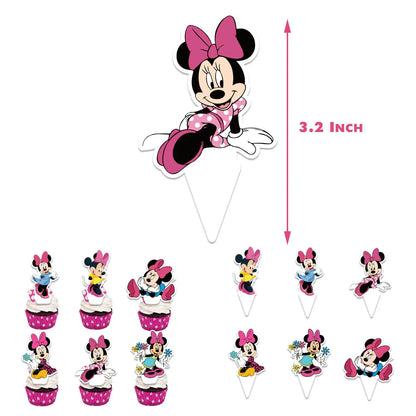 Minnie Mouse Party Decoration Disposable Tableware Minnie Cup Plate Balloon For Girls Baby Bath Birthday Party Supplies