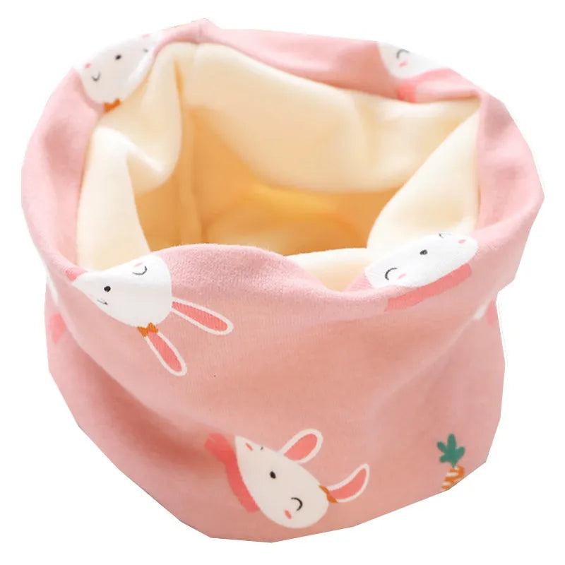 Autumn Winter Children Scarf Kids O-Ring Scarves Knitted Plush Boys Girls Neck Collars Warm Kids Neckerchief Children Bufandas