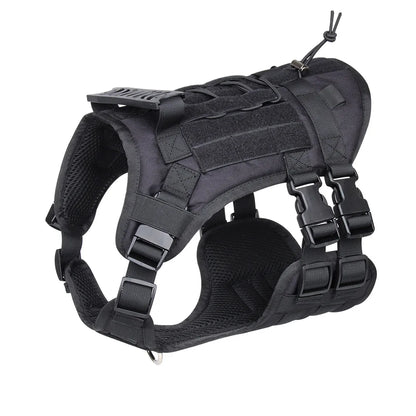 Medium Big Dog Harness Multifunction Tactical Dogs Vest More Solid Waterproof Oxford Cloth Dogs Harness Dog Accessoires Supplies