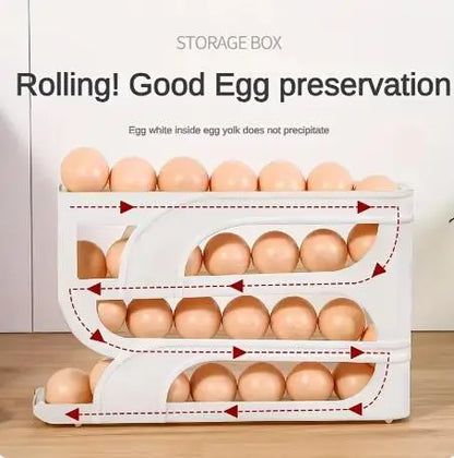 3 /4 Layer Automatic Egg Roller Large Capacity Household Kitchen Dedicated Egg Roller Rack Space Saving Egg Dispenser Kitchen