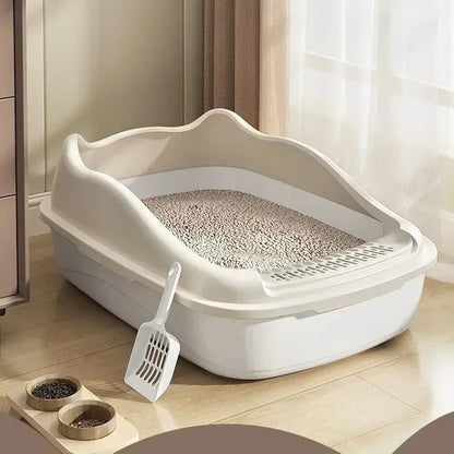 Cat Litter Box Small Size Pet Sandbox for Kitty Anti-Splash Cats Toilet