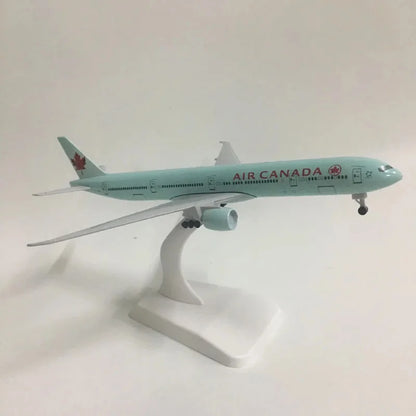 20CM Boeing 777 Air Canada Alloy Airplane Model Toy With Wheel Replica Aircraft Plane Boys for Collectible Display Gift