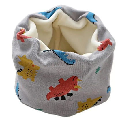 Autumn Winter Children Scarf Kids O-Ring Scarves Knitted Plush Boys Girls Neck Collars Warm Kids Neckerchief Children Bufandas