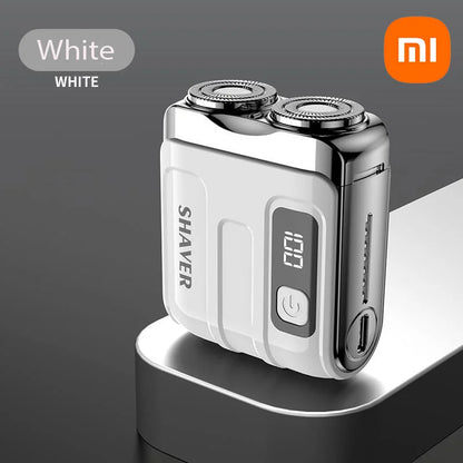 Xiaomi Electric Smart Shaver Household Car Shaver Digital Display Mini Dual Blade Rechargeable Shaver Powerful Men's Gift Shaver