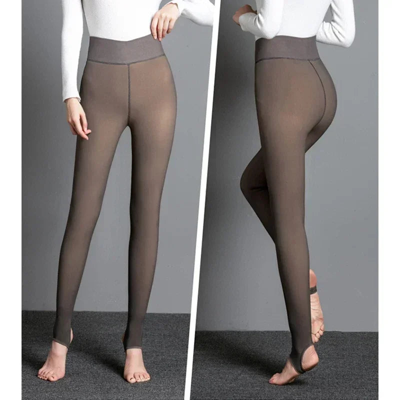 Thermal Stockings Woman Fleece Tights Sexy Winter Warm Pantyhose Translucent Slim Thicken Tights