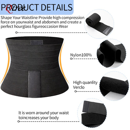 Men Waist Trainer Abdomen Reducer Snatch Me Up Bandage Wrap Slimming Belt Body Shaper