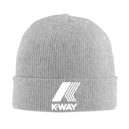 K-Ways Logo Knitted Hat Beanies Autumn Winter Hat Warm Acrylic  Street French Brand Cap for Men Women Gift