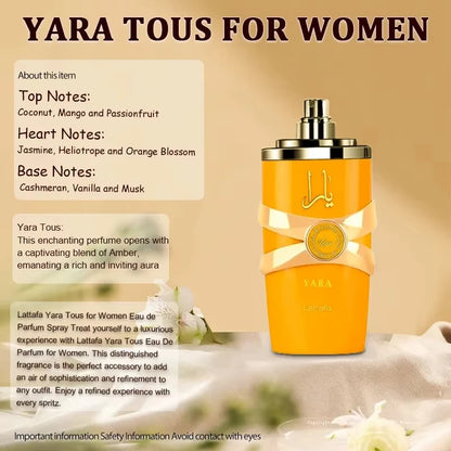 100ml/35ml Original Yara Amber Vanilla Perfumes Women's Man