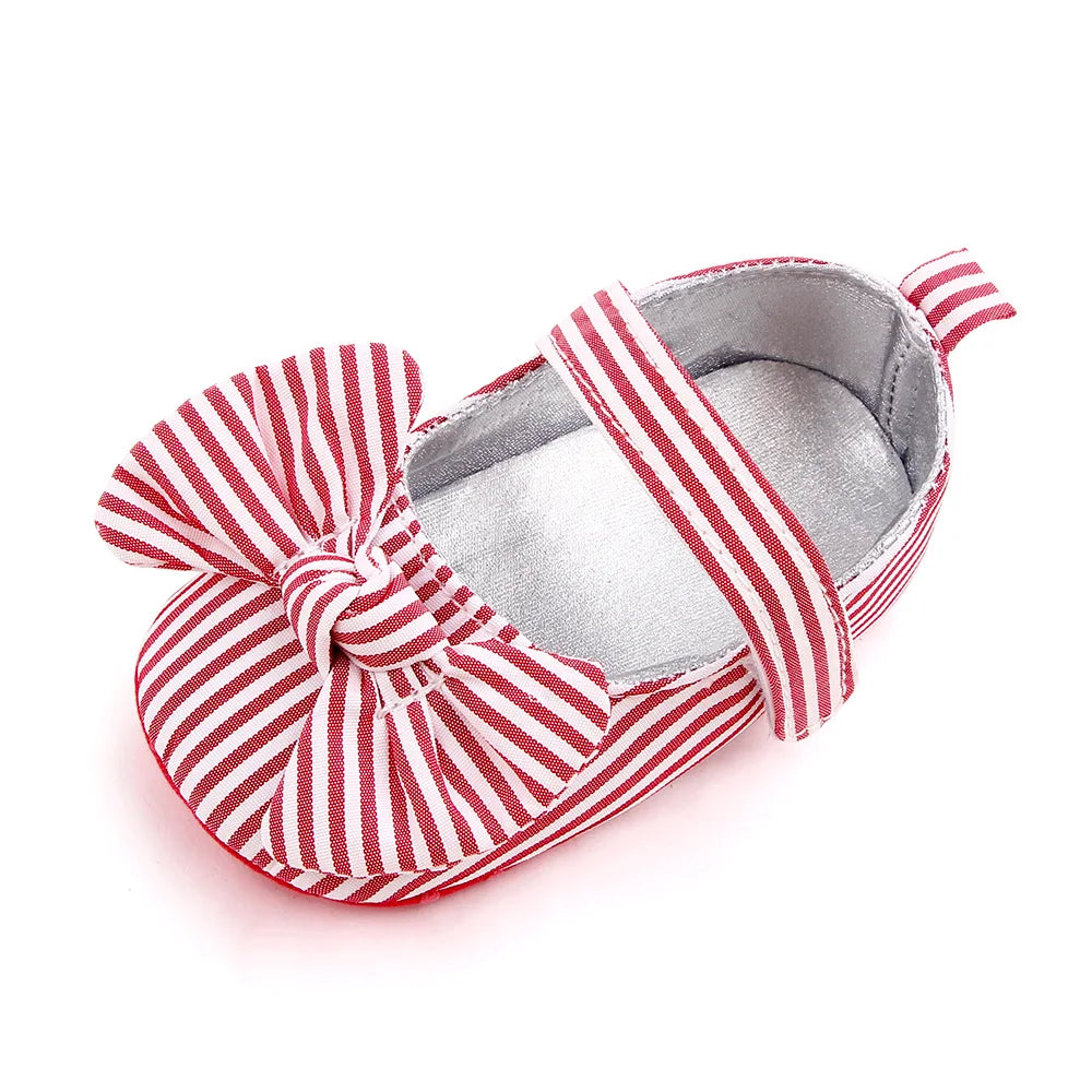 Baby Girl Princess Shoes Soft PU Classical Bowknot Beautiful and Cute for Newborn Girl Spring and Summer Prewalking 2023 Fashion