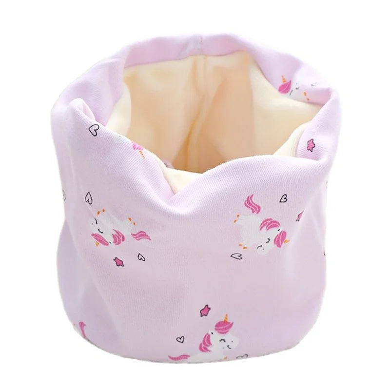 Autumn Winter Children Scarf Kids O-Ring Scarves Knitted Plush Boys Girls Neck Collars Warm Kids Neckerchief Children Bufandas