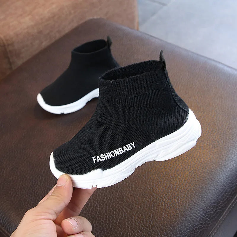 Autumn Winter Kids Sneakers Children Casual Shoes Slip-on Breathable Kids Socks Shoes Non-slip Snow Boots Boys Girls Sport Shoes