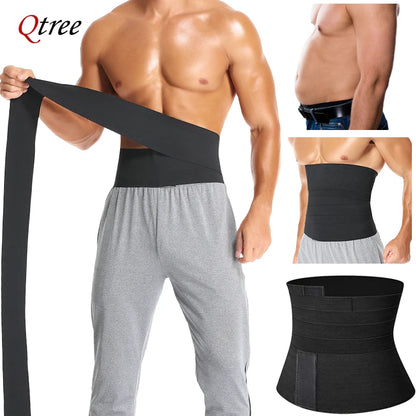 Men Waist Trainer Abdomen Reducer Snatch Me Up Bandage Wrap Slimming Belt Body Shaper