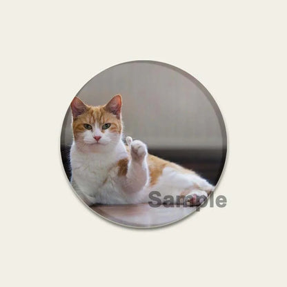 32/44/58mm Funny Cute Cat Badge Round Creative Brooches Fashion DIY Backpack Jewelry Accessory Gifts HD Print Handmade Pins