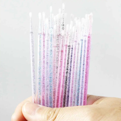 100 Pcs Disposable Handle Microbrush Mascara Wands Micro Brush Applicator Lashes Brushes Eyelash Extension Makeup Tools
