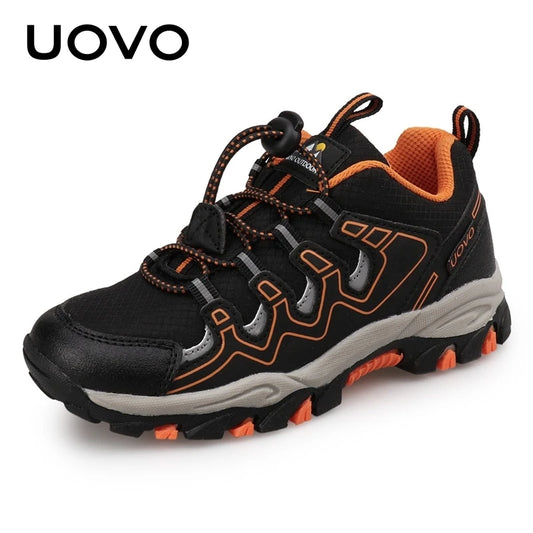 UOVO 2024 New Boys Girls Sports Children Footwear Outdoor Breathable Kids Hiking Shoes Spring And Autumn Sneakers Eur #27-39