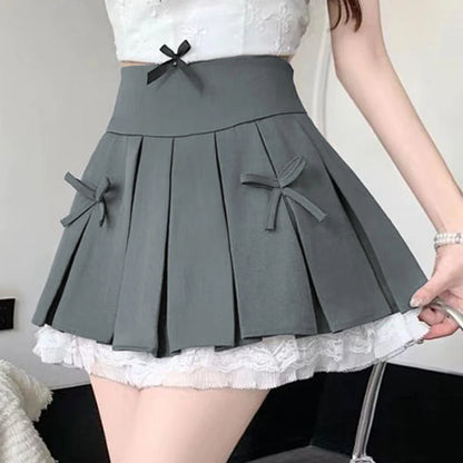 Korean Style Fashion Sweet High Waist College Style Pleated Skirt For Women