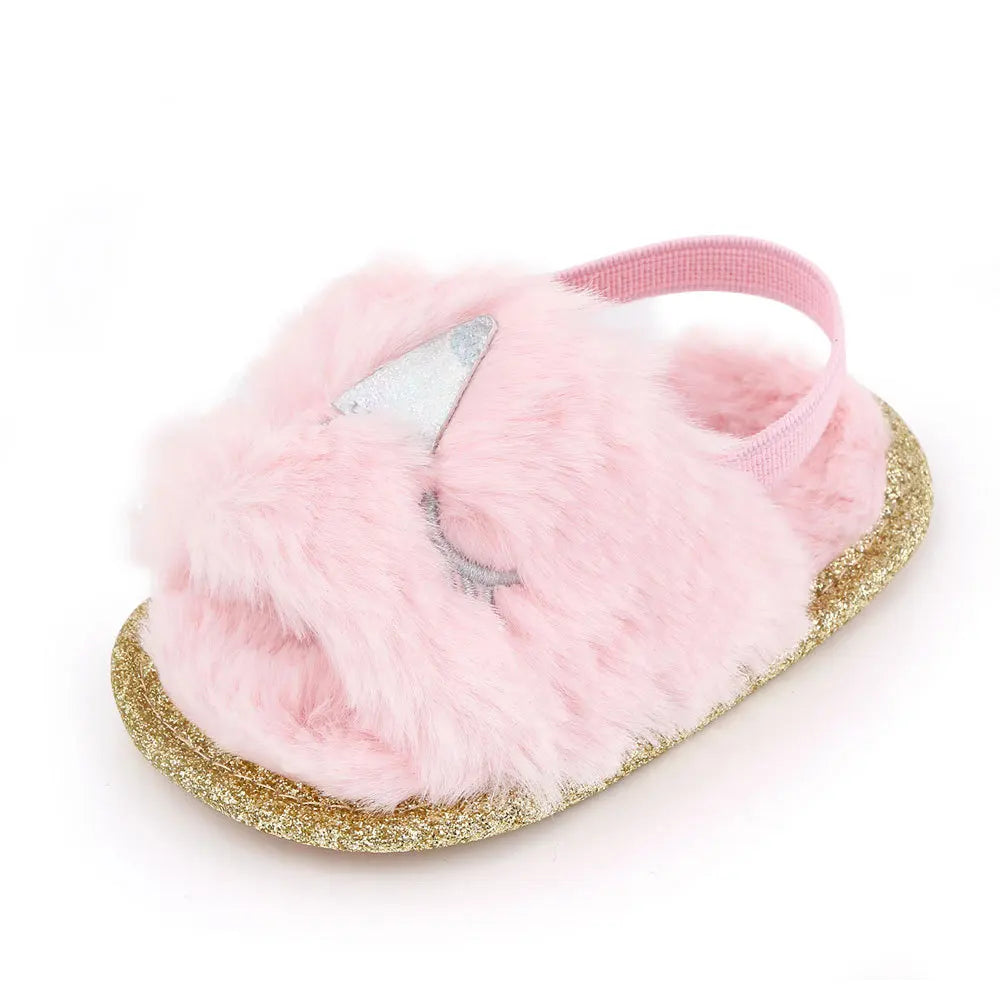 Fashion Faux Fur Baby Shoes For Newborn Spring Winter Cute Infant Toddler Baby Boys Girls Shoes