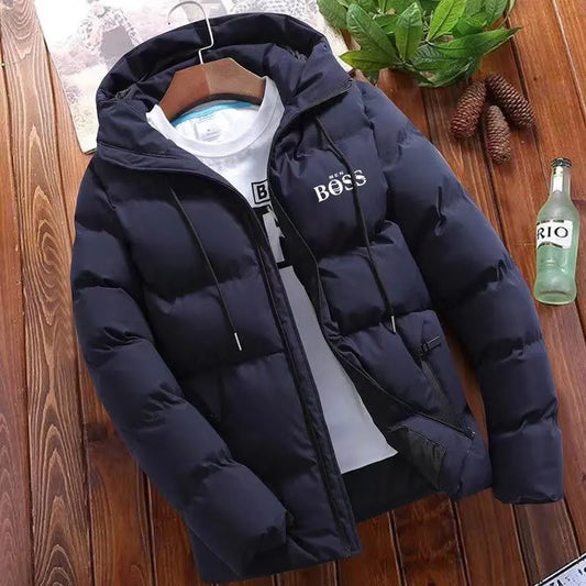2024 New Versatile Men's Winter Coat Cotton Parker Windproof Thick Insulation Down jacket