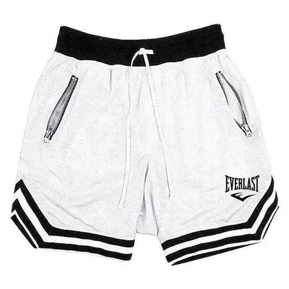 EVERLAST Fitness Sports Basketball Shorts Men's Summer Casual Loose Breathable Mesh Shorts Fashion Hip Hop Sweatpants