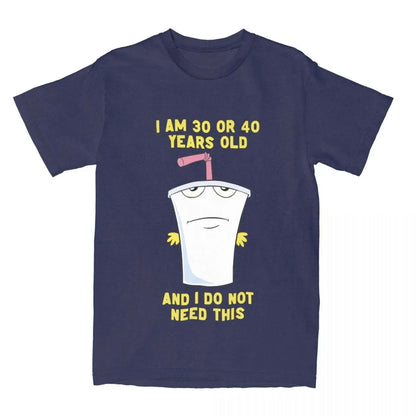 30 Or 40 Aqua Teen Hunger Force ATHF Men Women's T Shirt Funny Tee Shirt Short Sleeve Crew Neck T-Shirt Cotton Plus Size