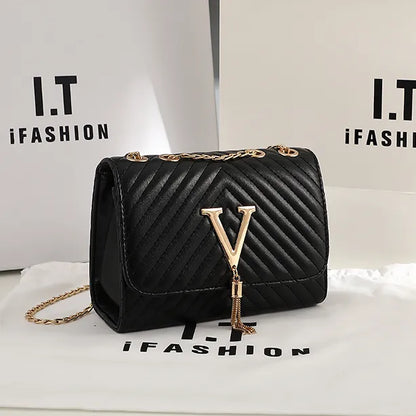 Embroidery Women Crossbody Bag 2024 Thread Luxury Handbag Shoulder Bags Brand Sequined Tassel Clutch Small Bag and Purse Party