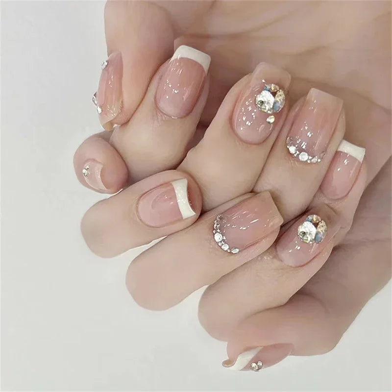 24pcs Fake nails Deals Press On Accessories Art Reusable Adhesive False Supplies Charms Products Stylist Decorated False Nails