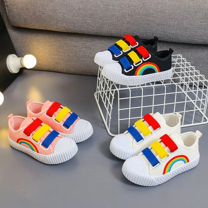 Children Shoe Canvas Shoe for Girl Causal Sneaker for Boy Kid Shoe for Girl Kid Kindergarten Rainbow Board Shoe Women Shoe Tenis