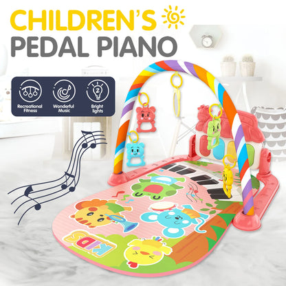 0-1 year old newborn baby music pedal piano baby fitness stand toy