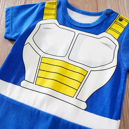 Newborn Clothing Handsome Anime Role Play Cotton Comfortable And Soft Summer Boys And Girls Short Sleeved Baby  Jumpsuit
