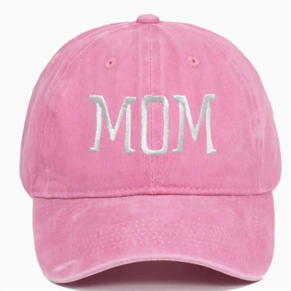 DAD MOM Embroidery Pure Cotton Baseball Cap Fashion Women Men Hat Sport Visors Snapback Cap Sun Hat Breathable Outdoor Caps