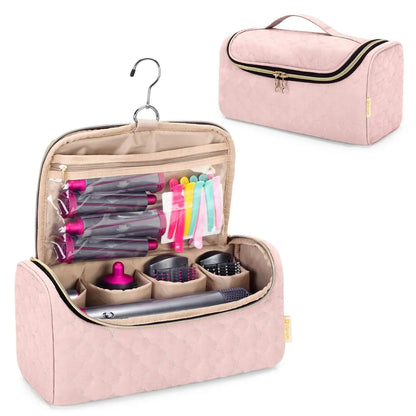 Hair Curler Storage Bag Hair Straightener Hair Dryer Tote Bag Organizer Holder Hair Straightener Storage Bag Travel Case w/ Hook