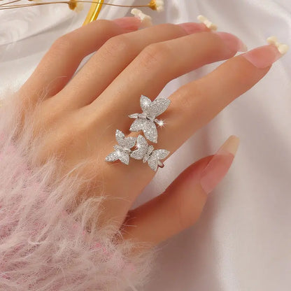 Fashion Vintage Delicate Floral Ruby Rings for Female