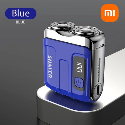 Xiaomi Electric Smart Shaver Household Car Shaver Digital Display Mini Dual Blade Rechargeable Shaver Powerful Men's Gift Shaver