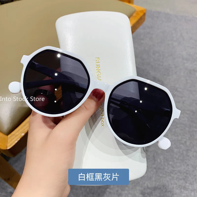 Personalized Round Frame Sunglasses Candy Color Big Frame