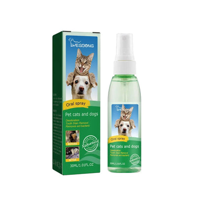 Pet Teeth Cleaning Spray Dog Cat Teeth Calculus Stain Remover Deodorant Kitten Bad Breath Treatment Pet Oral Care Tool