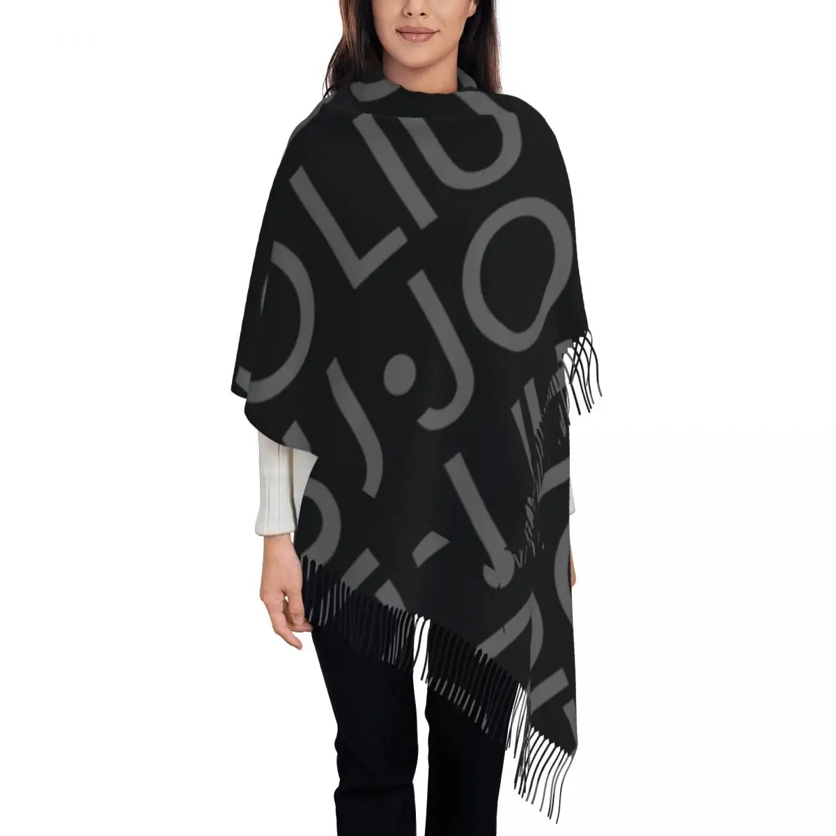 Liu Jo Scarf for Womens Winter Fall Shawl Wrap Luxury Brand Italian Long Shawl Scarf for Daily Wear