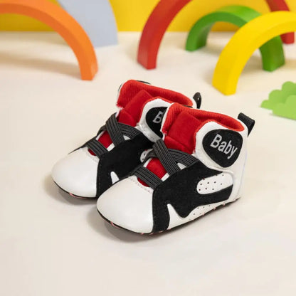 Meckior New Classic Basketball Baby Shoes 3 Colors High Top Casual Shoes Sneakers Soft Sole Anti-slip Infant First Toddler Shoes
