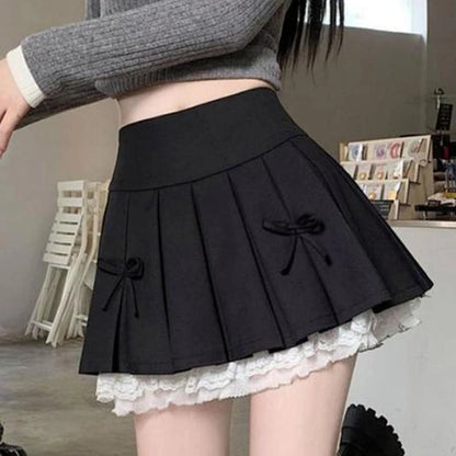 Korean Style Fashion Sweet High Waist College Style Pleated Skirt For Women