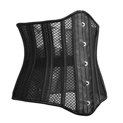 Breathable Mesh Sexy Women Corsets Top Spiral Steel Boned Underbust Waist Trainer Bustier Body Shaper Corselet