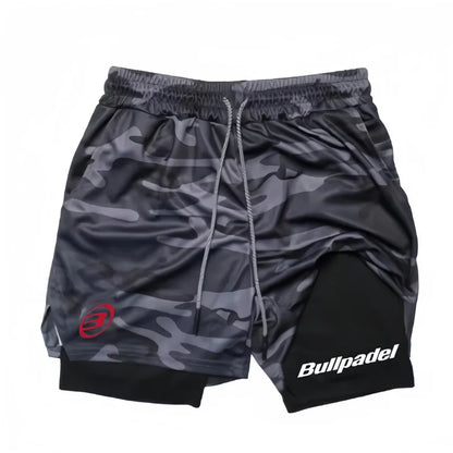 New Men's Padel Sport Shorts Summer Male Breathable Tennis Shorts Quick-Drying Badminton Trousers Outdoor Running Sportwear