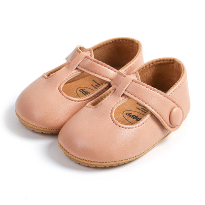 Baby Boys Girls Shoes Infant Leather Rubber Sole Anti-slip Toddler First Walkers Crib Shoes Newborn Girl Princess